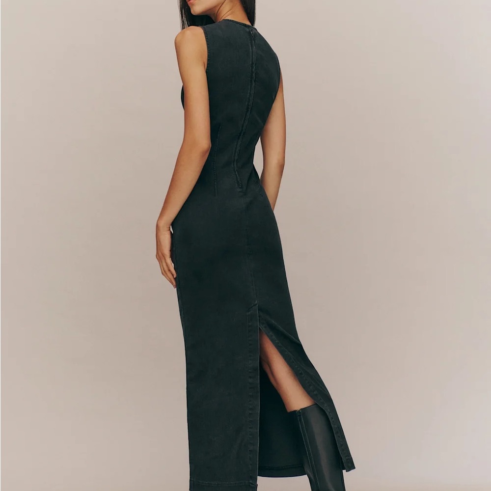 REFORMATION Kendi Denim Midi Dress NWT - Picture 2 of 4